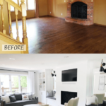 living room remodel | before and after | Home improvement | house projects | fireplace | built-in cabinets | renovation | home updates