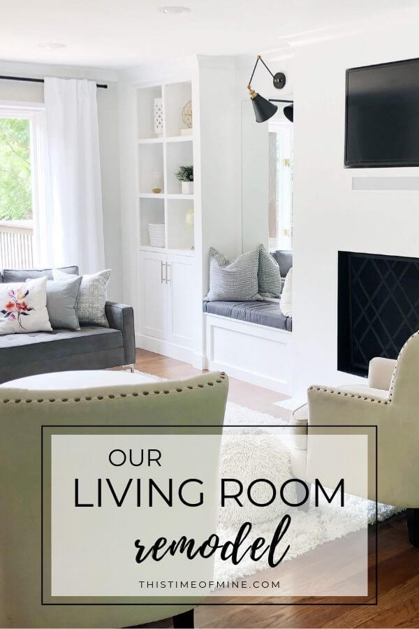 living room remodel | before and after | Home improvement | house projects | fireplace | built-in cabinets | renovation | home updates