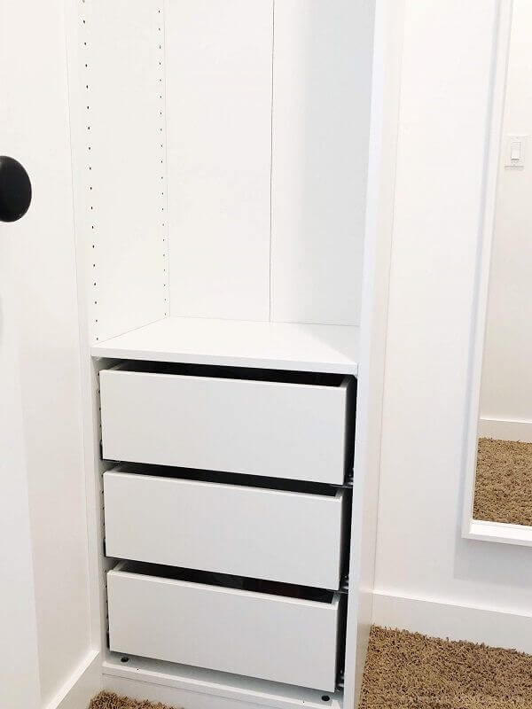 small walk-in closet | Small closet organization | walk-in closet | children's closet | kid's closet | DIY | budget upgrade | closet makeover | before and after | home improvement | maximize storage | organization ideas | storage ideas | closet ideas | bedroom closet | storage spaces | IKEA Pax