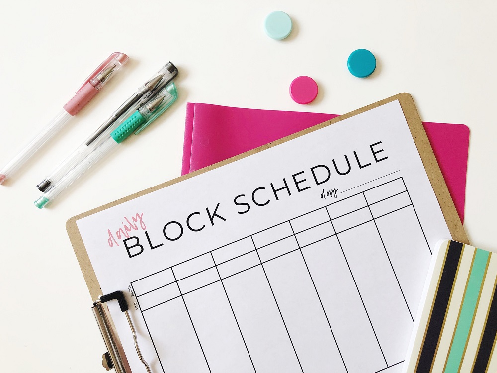 block scheduling | Time blocking | block schedule | sample schedule | productivity | mom hacks | time management