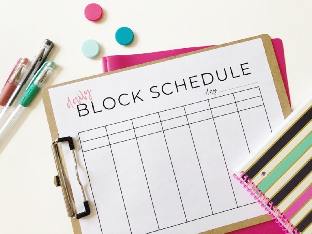 block scheduling | Time blocking | block schedule | sample schedule | productivity | mom hacks | time management | to-do lists