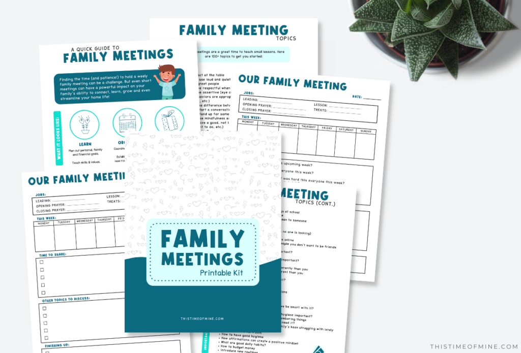 Family Meeting Topics To Discuss With Your Kids - This Time of Mine