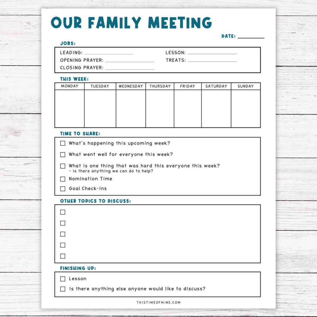 How To Hold Successful Family Meetings In Just 3 Steps! This Time