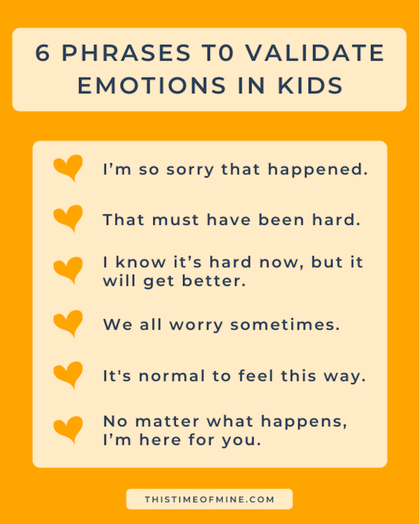 How To Validate Your Child's Emotions | This Time Of Mine