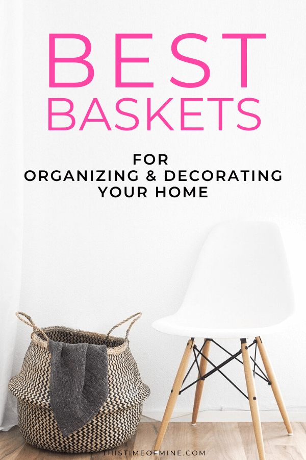 baskets organizing decor