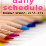 school pencils | daily schedule during school closures | This Time Of Mine