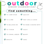 free printable outdoor sensory scavenger hunt | This Time Of Mine