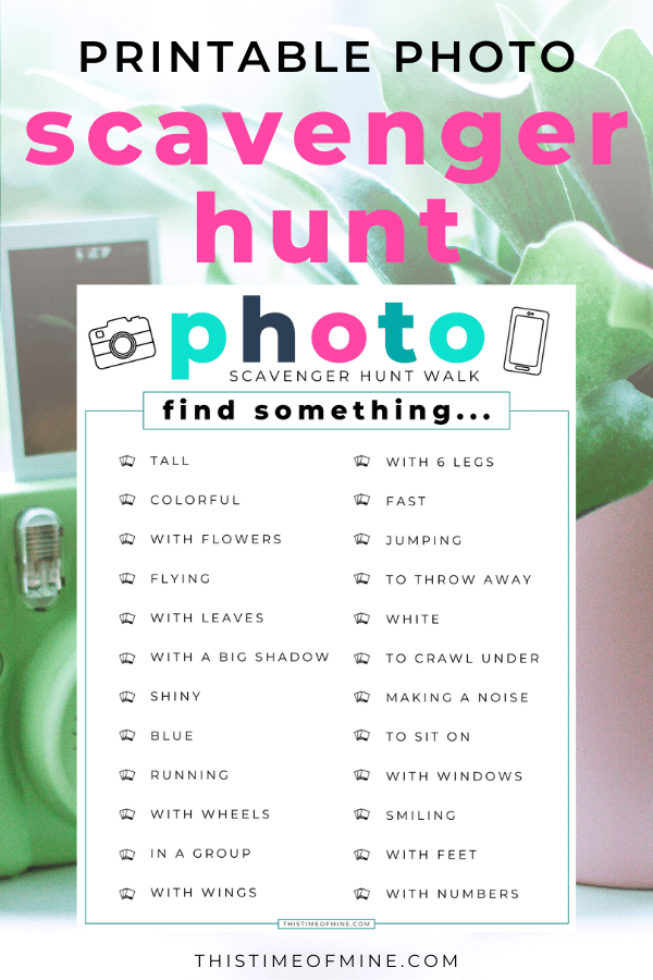 photo scavenger hunt for kids | This Time Of Mine