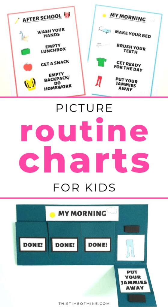 picture routine charts for kids | simple routines